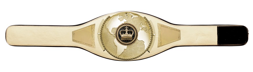 CHAMPIONSHIP BELT PROGLOBE/G/BLKGEMG - AVAILABLE IN 6+ COLOURS